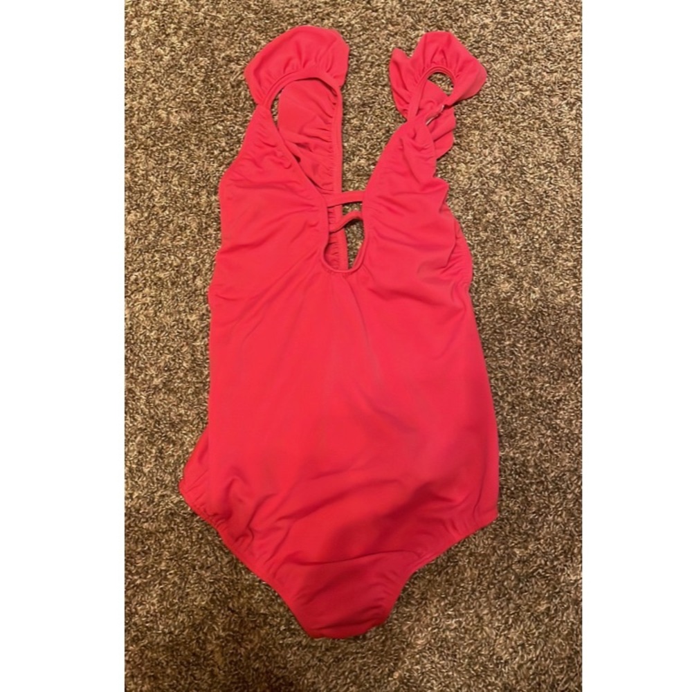 Fucsia one-piece bathing suit